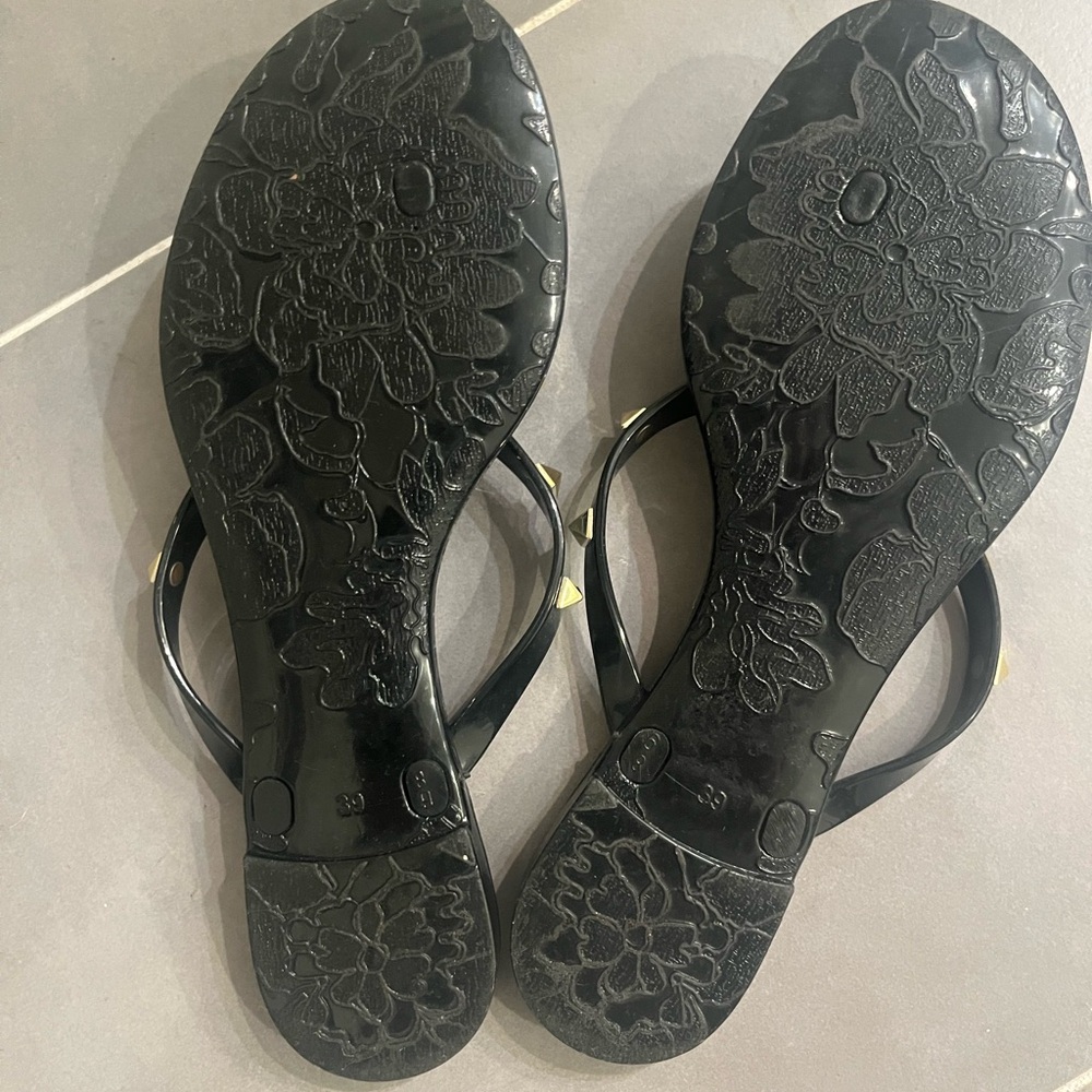 Black jelly Sandals with rock studs - Picture 4 of 6